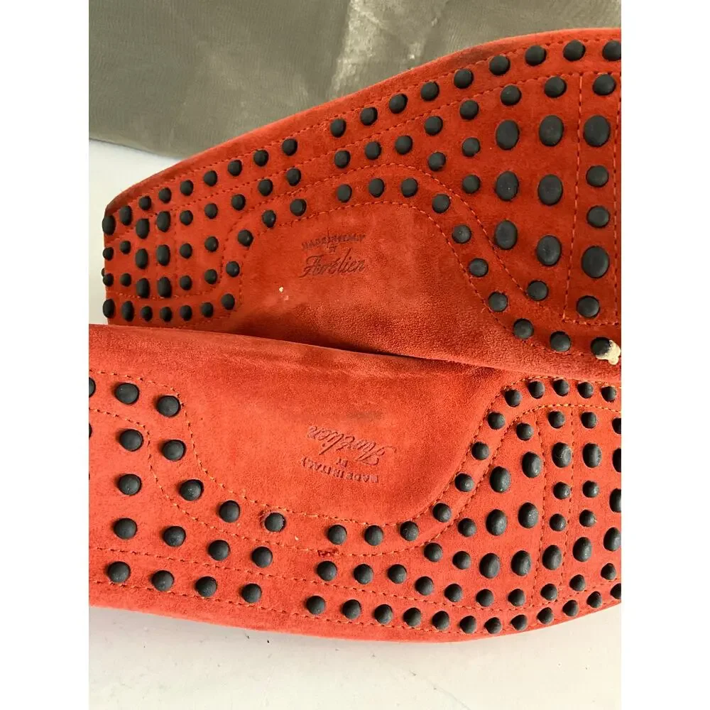 Aurelien SOFTEY SUEDE RED SUEDE DRIVING SHOES